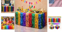 Cinco De Mayo Decorations 2 Pack Fiesta Table Skirts Mexican Theme Party Decor