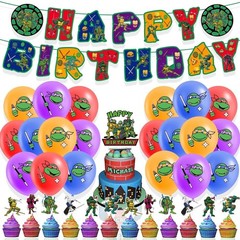 Ninja Turtles Birthday Party Supplies，Ninja Turtles Birthday Party Decorate Set