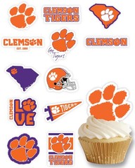Clemson Cupcake Topper Party Supplies for Football, Birthday, Graduation Part…