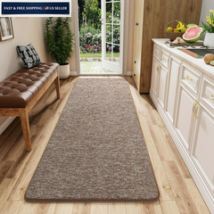 AROGAN Washable 2×6 Runner Rug for Hallway, 2′ x 6′ (Runner), Matte Brown
