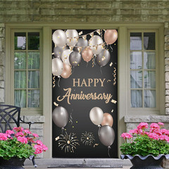 Happy Anniversary Door Banner, Wedding Anniversary Decorations for Door, 5Th 10T