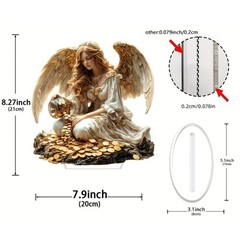 Acrylic Angel Decor 2D Flat Sign Desktop Display