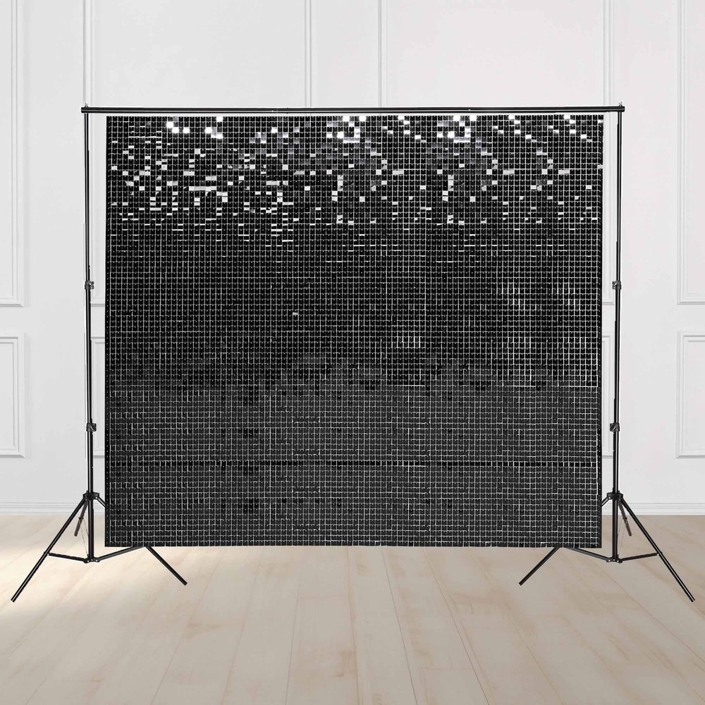 10×7 FT Shimmer Wall Backdrop with Stand 72 Pcs Panels Decor for Wedding Party