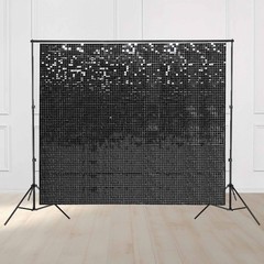 10×7 FT Shimmer Wall Backdrop with Stand 72 Pcs Panels Decor for Wedding Party