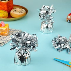 36 Pcs Metallic Balloon Weights Set Heavy Solid Metallic Anchor Balloon Silver