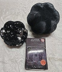 Black Velvet Lace Sequin Pumpkins 5ft Spider Web Lights Party Gothic Decor