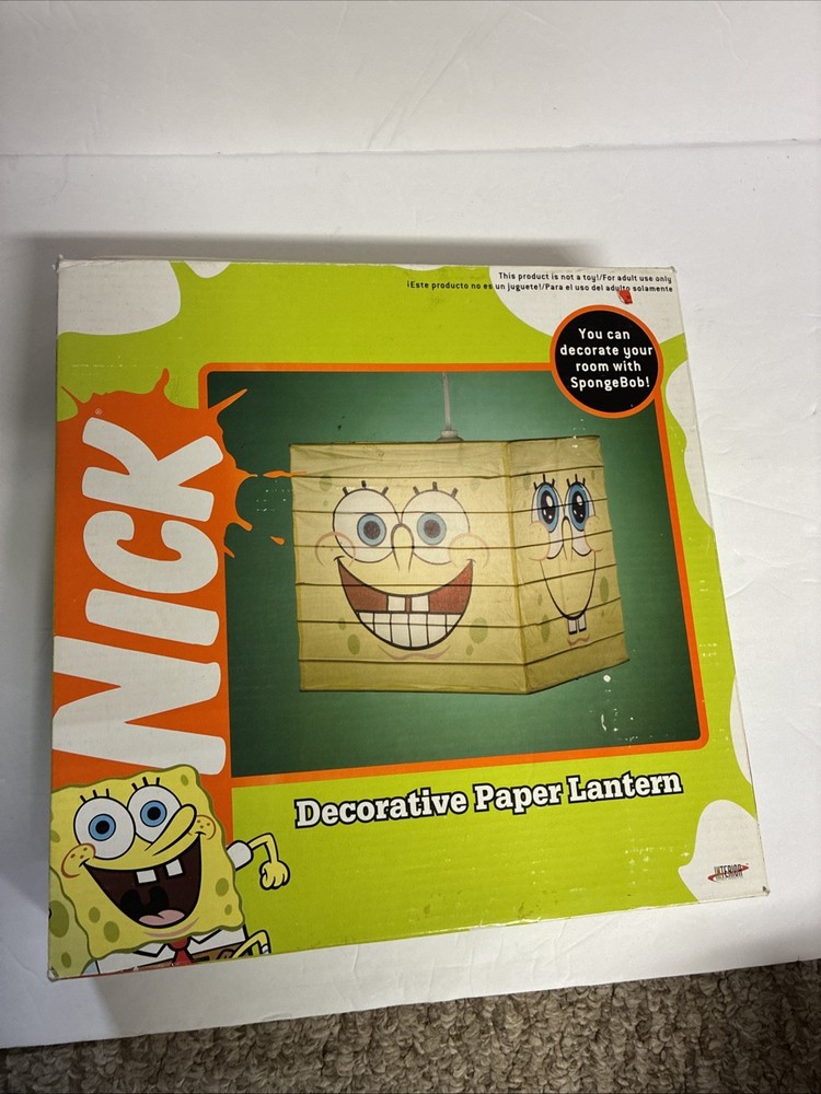 SpongeBob Decorative Paper Lantern 2005 Rare Nickelodeon Vintage New