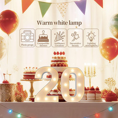 8.86 Inch Marquee Light up Numbers 60 for Party Decorations | Birthday Number De