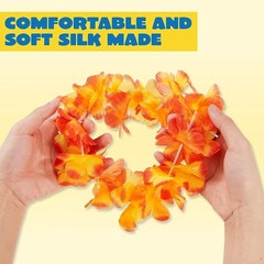 36 Beautiful Silk Hawaiian Leis – Perfect for Luau Celebrations and Baby Showers