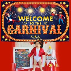 , Welcome to The Carnival Banner – XtraLarge, 72×44 Inch | Carnival Decoratio…