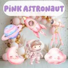 Pink Astronaut Props, Space Party, Girls Astronaut Cutouts, Baby Shower Decor