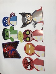 Spiderman And Super Heroes Birthday Banner + Table Toppers