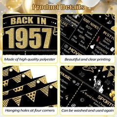 Versatile 69th Birthday celebrations Banner – Indoor & Outdoor Use, Gold Color