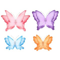 4 Pcs Giant 3D Crepe Hanging Butterflies, 19.7″ & 11.81″ Butterfly Decor,5282