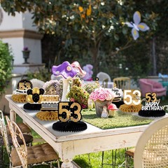 Happy 53rd Birthday Table Honeycomb Centerpieces Cheers to 53rd Birthday 53 Y…