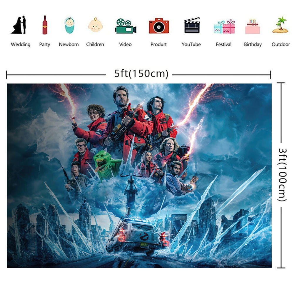 Ghostbusters Birthday Party Supplies Backdrop Banner Birthday Gift for Kids
