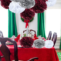 Decorations Maroon Graduation/Burgundy Silver White Birthday Decorations for Wom