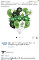 33pcs Weed theme party supplies Pot leaf weed foil balloon 420 party supplies