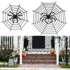 5FT/10FT Halloween Spider Web Decoration Cobwebs Spooky Haunted House Outdoor