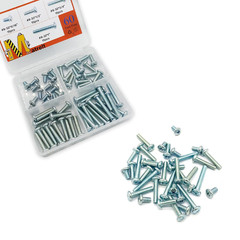 60 Pcs #8-32 Machine Screws Assortment Kit – Carbon Steel Zinc-Plated
