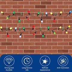 10 Pcs Brick Clips for Hanging Outdoors, No Drill Brick Hooks Hangers Fit Bri…