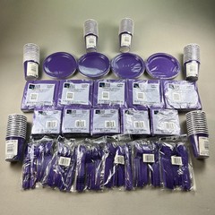Massive Vintage Color Burst Violet Purple Party Supplies Lot Quality Items 1990s