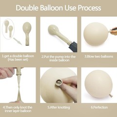 White Sand Gold Balloon Arch – Double Stuffed Matte Cream Nude Beige White Pa…
