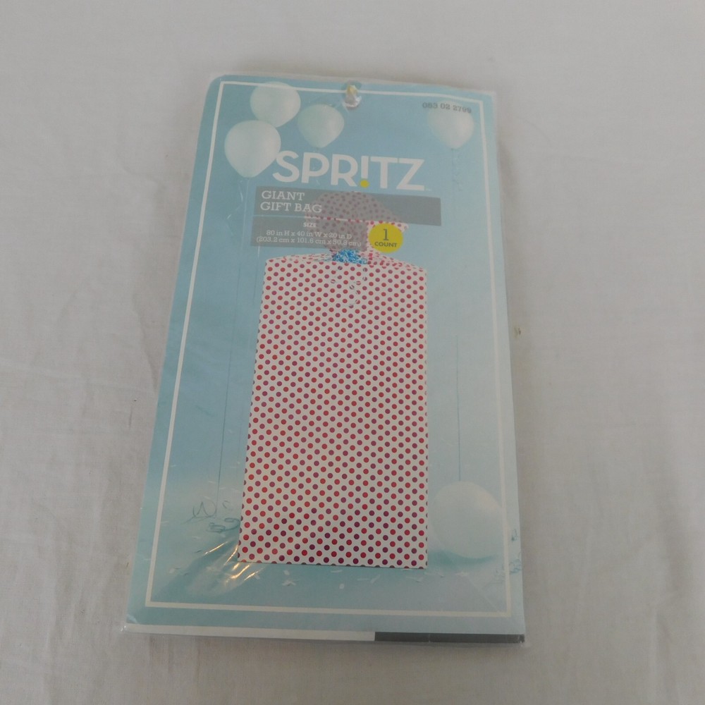 Spritz Giant Gift Bag Party Holiday Shower Polka Dot Pink Purple 80x40x20in New