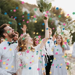 6000 PCS 0.59 Inch Round Confetti Paper Multicolor Dots Circles Party DIY