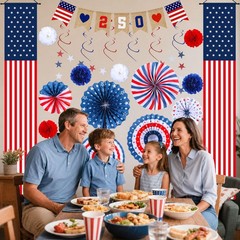 America 250th Anniversary Decorations 4th of July Patriotic Decor Set 22 Pcs USA