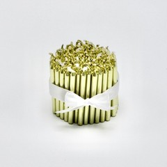 Celebration Stadium Tall Gold Birthday Candle 100 Pack,