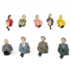 50Pcs Sitting Plastic Figures 1:32? Miniture People Human People Painted Mixed