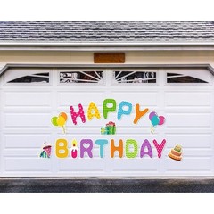Happy Birthday Garage Decoration Magnet Stickers Magnet Decals Refrigerator 19pc