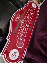 Christmas X Large Tk Maxx Kringle Candy Co Candy Canes Metal Wall Sign Retro