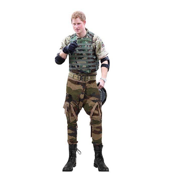 H10128 Prince Harry Military Cardboard Cutout Standup