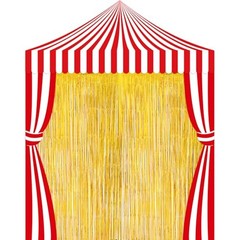 5 Pcs Carnival Circus Party Decorations Set Red White Circus Tent with Gold