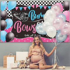 Burnouts or Bows Gender Reveal Decoration Bows or Burnouts Backdrop Gender Revea