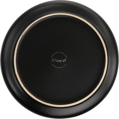 Elama Paul 6 Piece Stoneware Dinner Plate Set in 6 Set, Matte Black