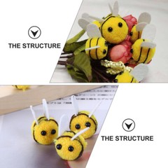 50pcs Bee Decorations Baby Room Decor Felt Miniature Wool Felt Bees