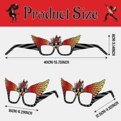 24 PCS Rock and Roll Party Decorations Rock Star Paper Glasses Rock Photo Boo…