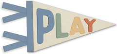 Kids Playroom Decor, Play Sign Wall Felt Pennants Banners Flags, Boho Colorful W