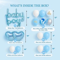 All-In-One Baby Shower Decorations Kit – Blue 165 Pcs