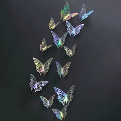 Iridescent Paper Leaf Snowflakes Garland Mermaid Birthday Tea Party Hanging