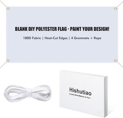 2×6 ft Customizable Banner – White 100D Polyester for Indoor/Outdoor Use