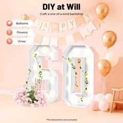 60 Light Up Numbers 60th Birthday Party Decoration Light Up Numbers Decorations