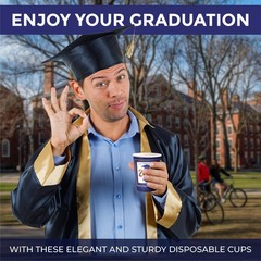 Graduation Decorations Class of 2025 Blue and Gold – Regular, White