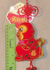 Chinese New Year of Monkey Decor Tassel Plush Festive Home 19″ Hanging Ornament