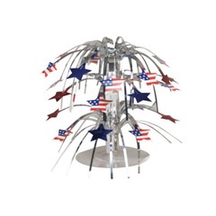 Patriotic 2 Piece Decorating Set – Pennant Banner and Cascade Centerpiece