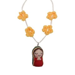 Handmade Virgin Mary Car Accessory Spiritual Blessing for Interior Decor