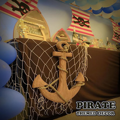 2 Pack Cotton Fish Net Decoration Nautical Wall Decor Under the Sea Pirate Party